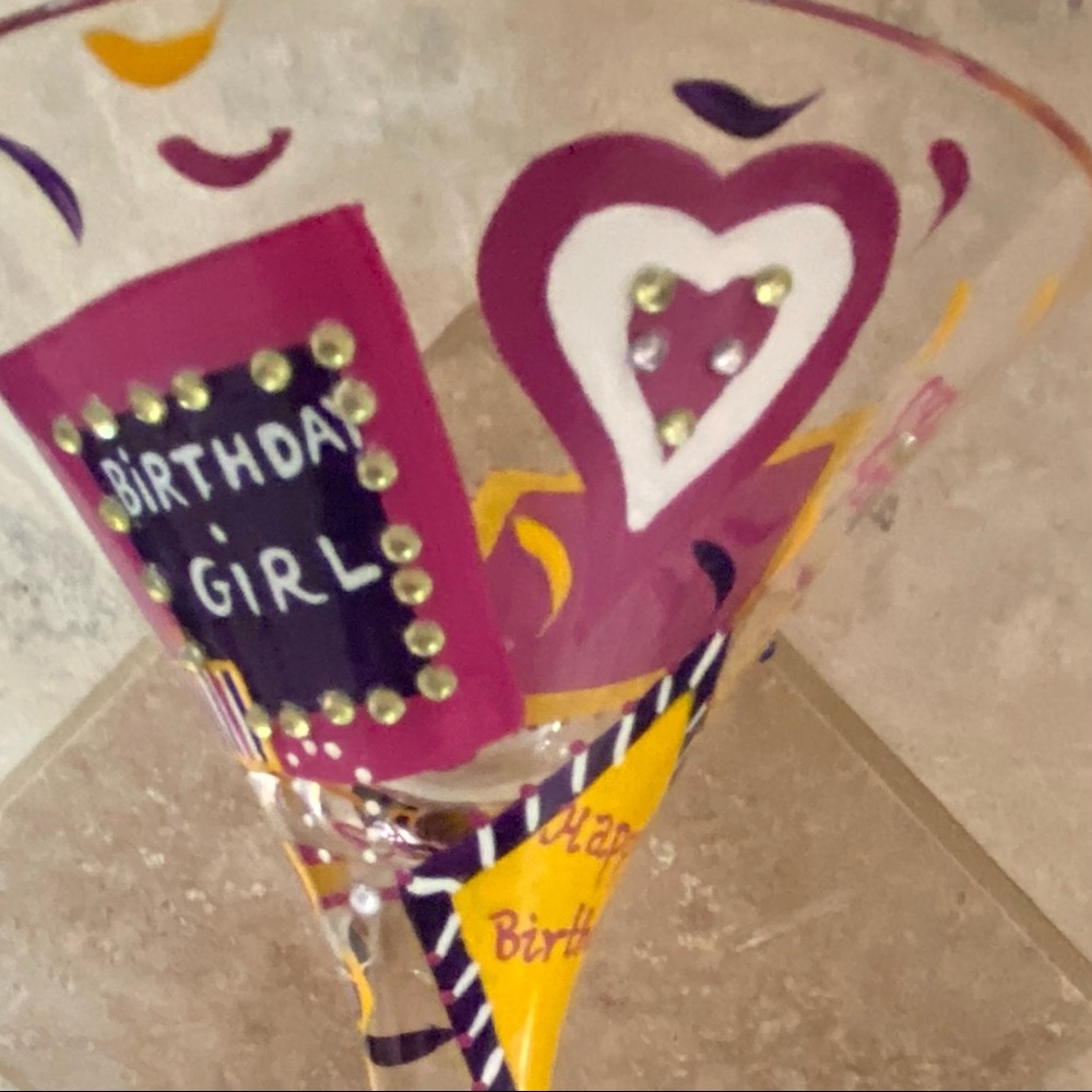 LOLITA🌺Birthday Girl Martini Glass NEW